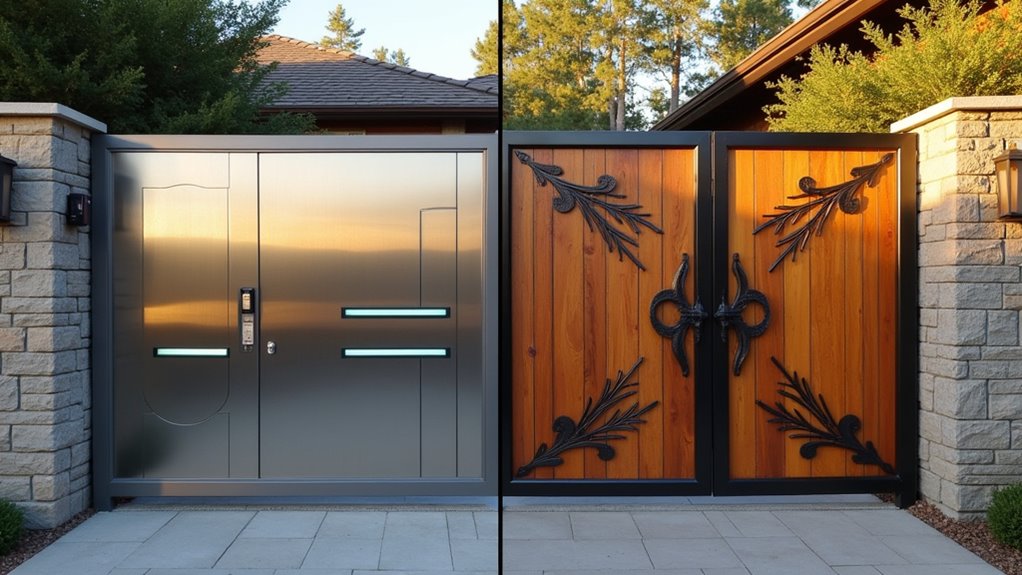 entryway gate design contrast comparison