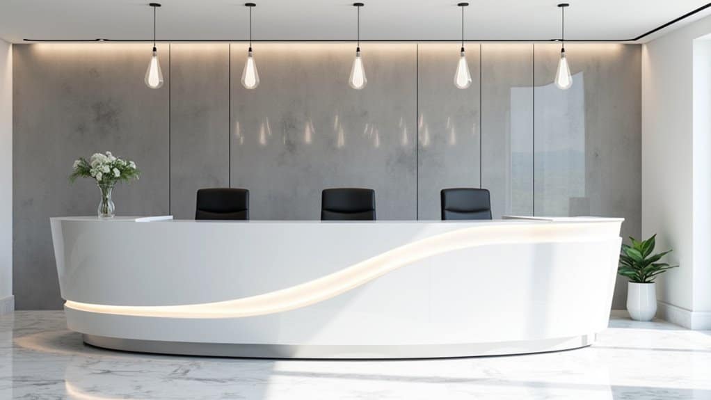 impactful functional modern reception desks