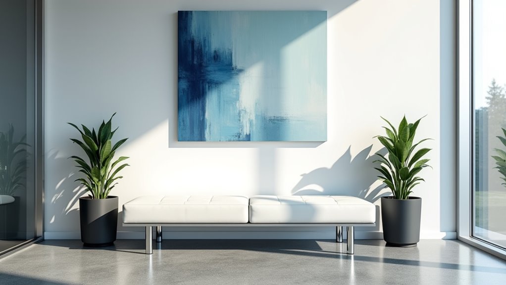 office entryway bench placement