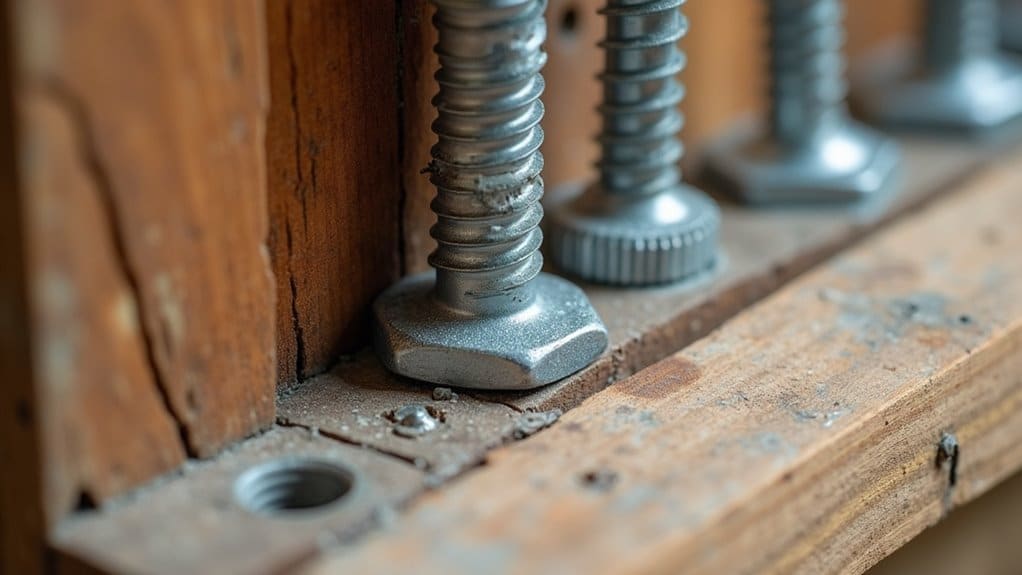 corrosion resistant hurricane rated fastener placement