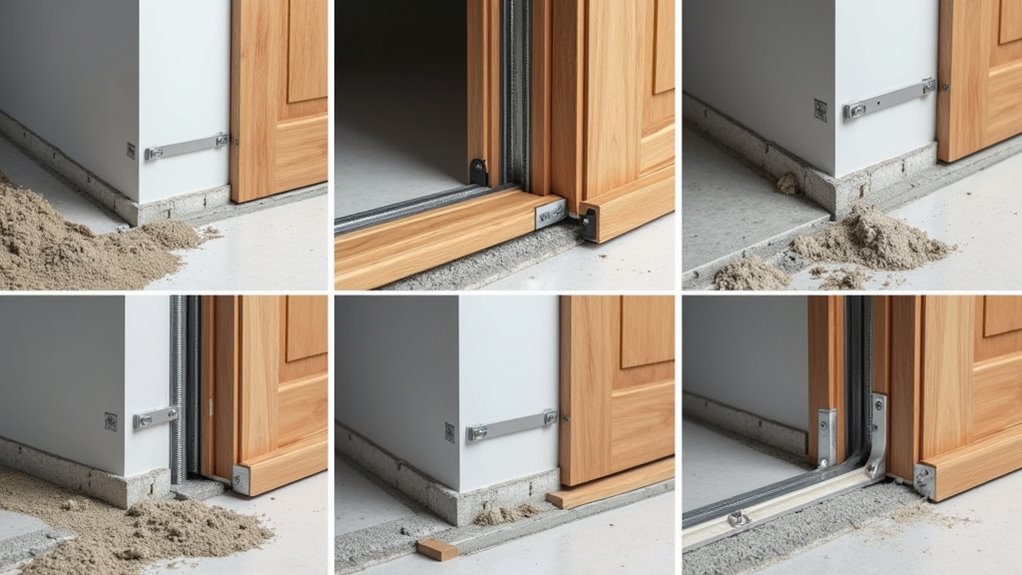 severe weather resilient door frame installation