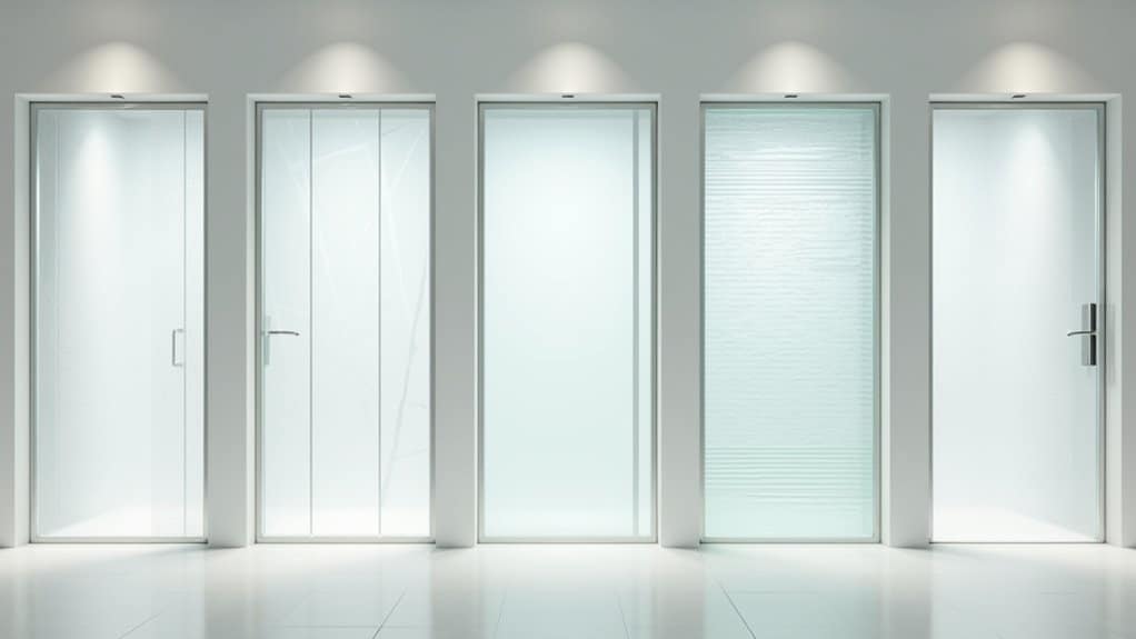 simple protected door glass designs