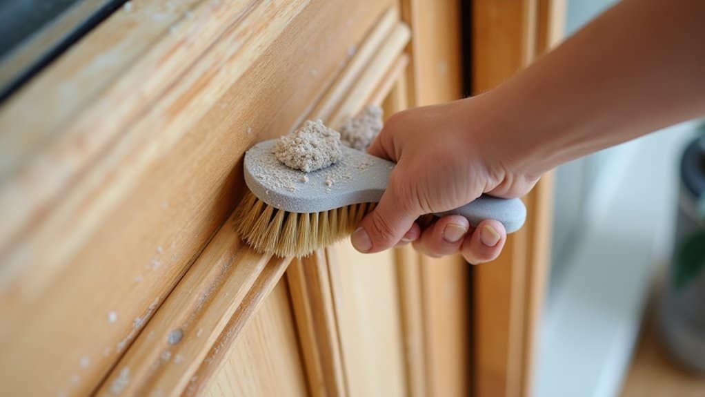 thorough door frame cleaning preparation
