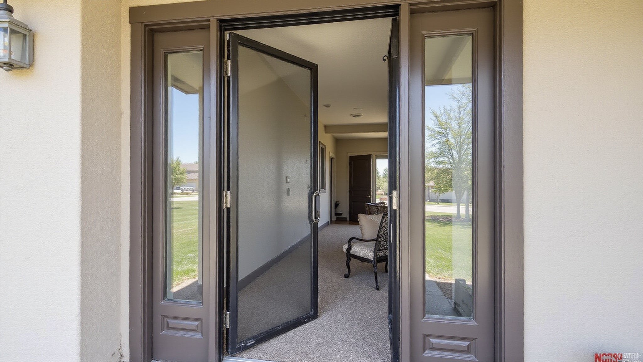 retractable rolling screen storm door